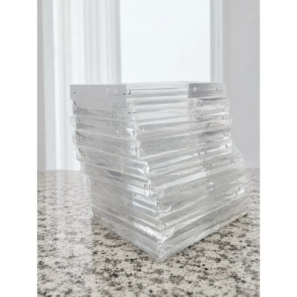 9 Pack 4x6 Magnetic Acrylic Picture Frames Clear Double Sided Tabletop